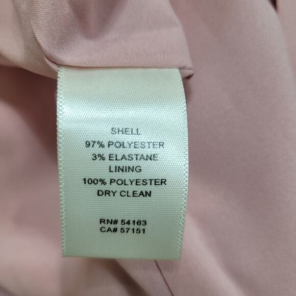 NWT Eliza J Blush Pink V-Neck 3/4 Bell Sleeve Crepe Shift Dress Size 12 - Picture 11 of 11